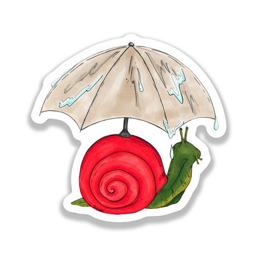 Umbrella Snail Sticker