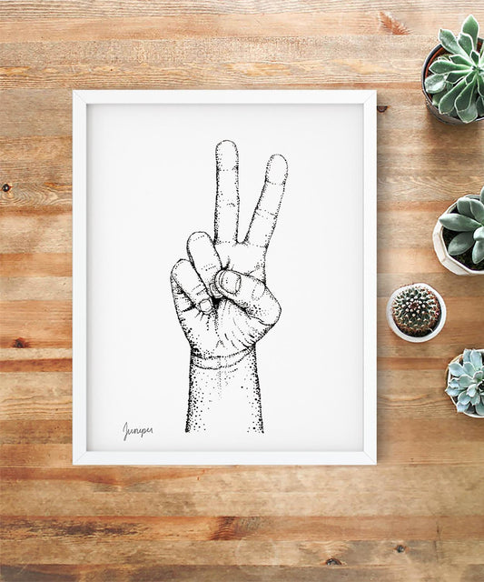 "Fingers of Peace" Print