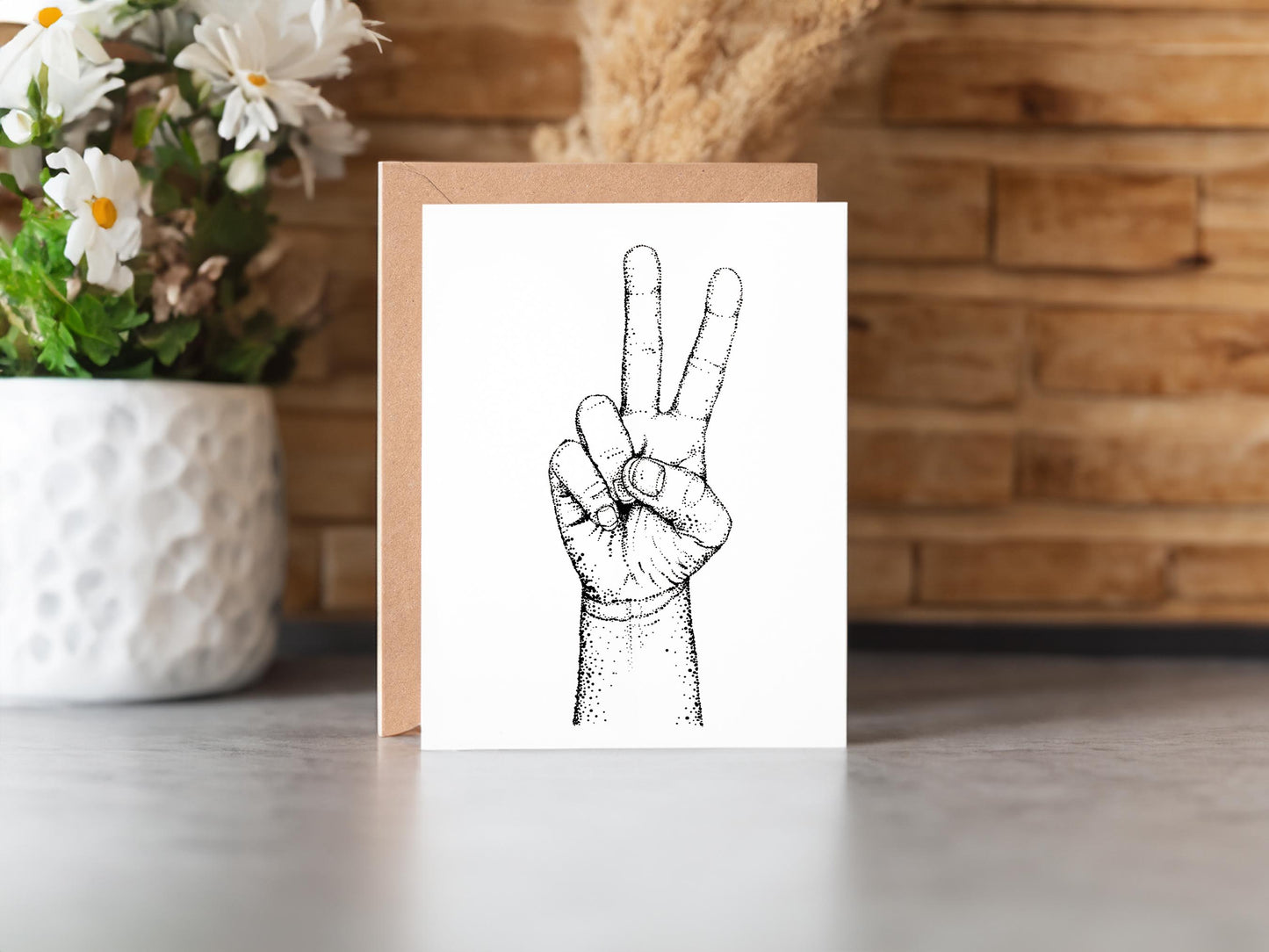 "Fingers of Peace" Card